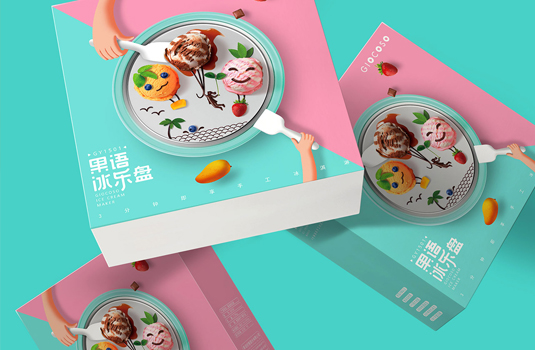 果语儿童冰乐盘包装设计